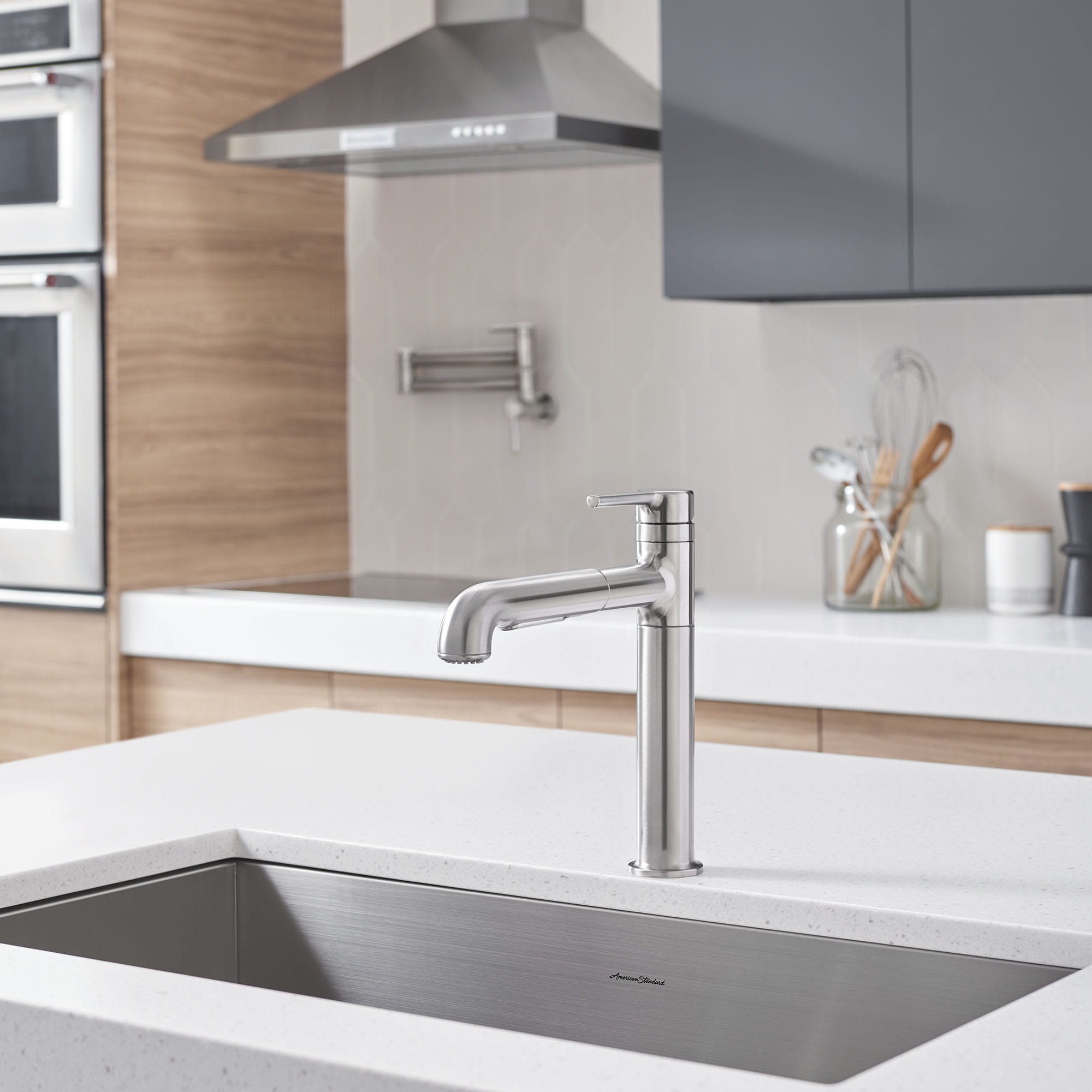 Studio S Pull Out Dual Spray Kitchen Faucet STAINLESS STL